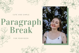 create a paragraph break for your book