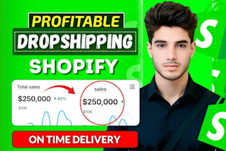 create an automated shopify store , dropshipping store or shopify store design