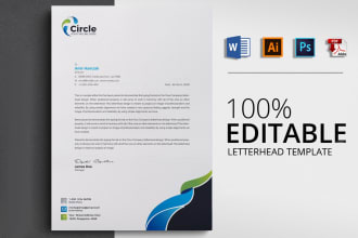 design editable letterhead word template