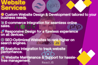 develop custom doctor and clinic business websites as a full stack developer