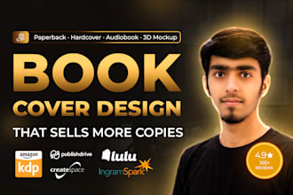 do KDP print book cover design and kindle ebook cover design
