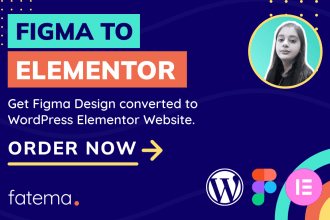 convert figma design to develop responsive wordpress website with elementor pro