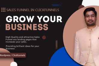 create sales funnel or landing page in clickfunnels and wordpress