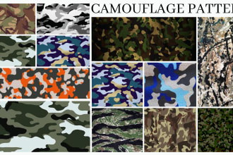 create unique seamless camouflage pattern design