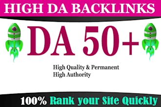 provides high authority da 50 plus SEO dofollow backlinks