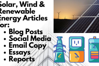 write renewable energy content for solar and wind