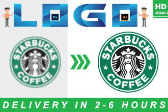edit, redesign, update, convert 3d or vectorize your logo