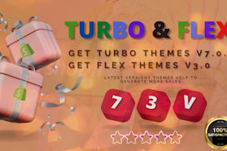 install , design your shopify turbo and flex theme store