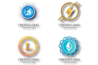 design professional crypto and cryptocurrency token logo for coin