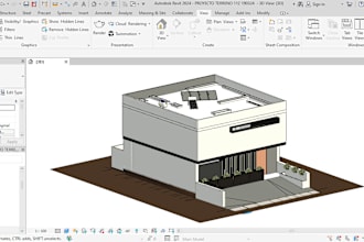 do bim modelling, 2d and 3d architectural drawings and rendering in revit