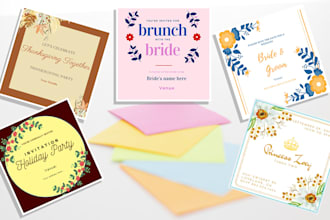 design birthday, wedding, event, party, baby shower invitation card