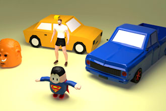 create 3d models, retopology, rigging, clean and optimize