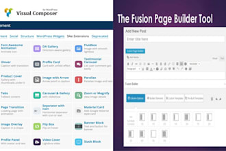 create wp page using visual composer or fusion page builder