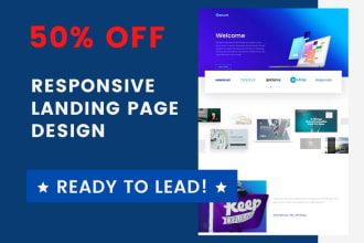 do professional and responsive landing page design