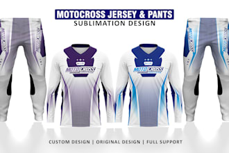 make a professional mx motocross jersey and pants design
