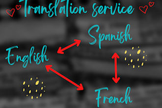 translate from english to french, to spanish, vice versa
