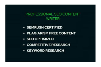 write professional SEO content for your website to drive traffic