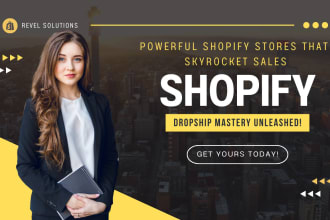 build a passive income automated shopify dropshipping store or shopify website