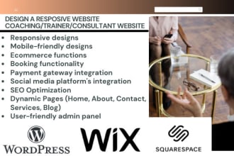 design a coaching website for a trainer, speaker, or consultant