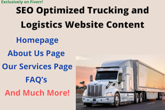 write content for your trucking and logistics website