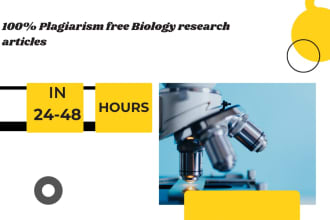 write biology or chemistry research articles