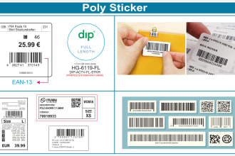 create any barcode or qr code with sticker, label price tag