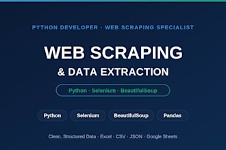 do professional web scraping and data extraction