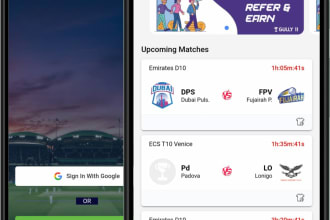 develop a fantasy sports app like dreem11 4 you with cricket football kabaddi
