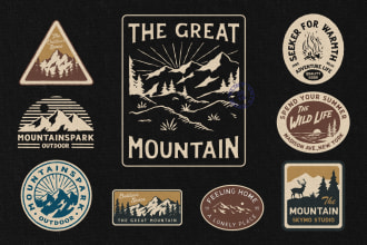 create vintage outdoor graphic design for tshirt, brand, and apparel