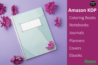 design amazon KDP journals, notebooks, covers, planners and pages
