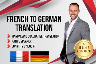 translate texts from french into german and from german into french