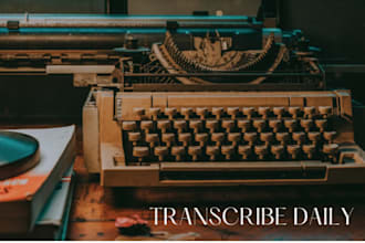 transcribe your english or afrikaans audio file in 24hours