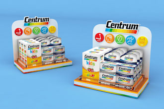 design 3d product display ,gondola, otc stand
