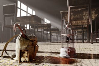 do 3d model props and objects for game ready assets high, low poly in blender