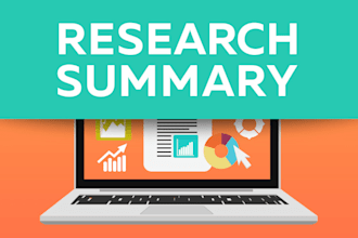 do research and summary writing