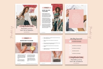 design pdfs ebooks, workbooks, lead magnets and guides