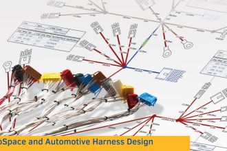 design professional 2d 3d harness schematic with cutsheets, layouts and bom