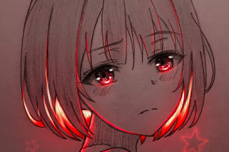 draw anime, game characters glow art