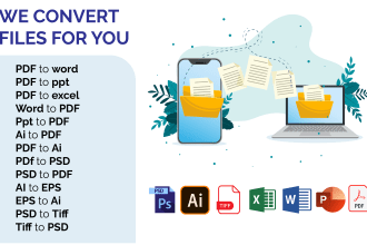 convert file format and files, word to pdf, ppt to pdf