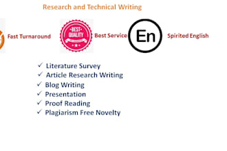 do content writing and research works