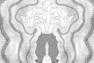 sketch a character and write a fitting backstory for you