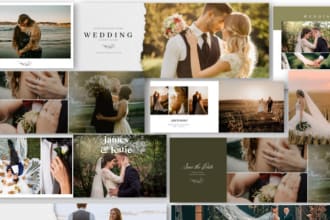 design modern and minimalist wedding photo book, photobook