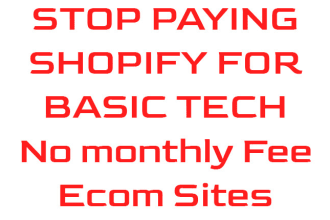 build a ecommerce website with no monthly subscription fee