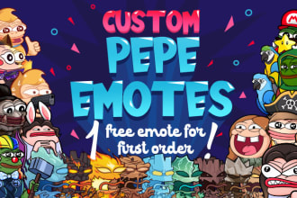do custom and cute pepe emotes