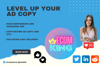 write captivating copy for google ads, facebook, twitter, linkedin, or website