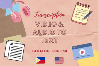 transcribe audio or video to text transcription