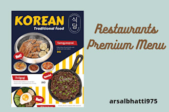 design premium restaurant menu