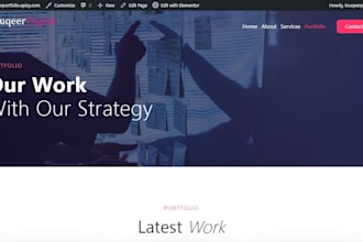 design wordpress portfolio website or business website