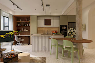 render 3d interior, interior design, house, office