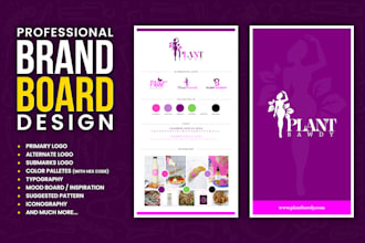 design a brand board or mood board for your business
